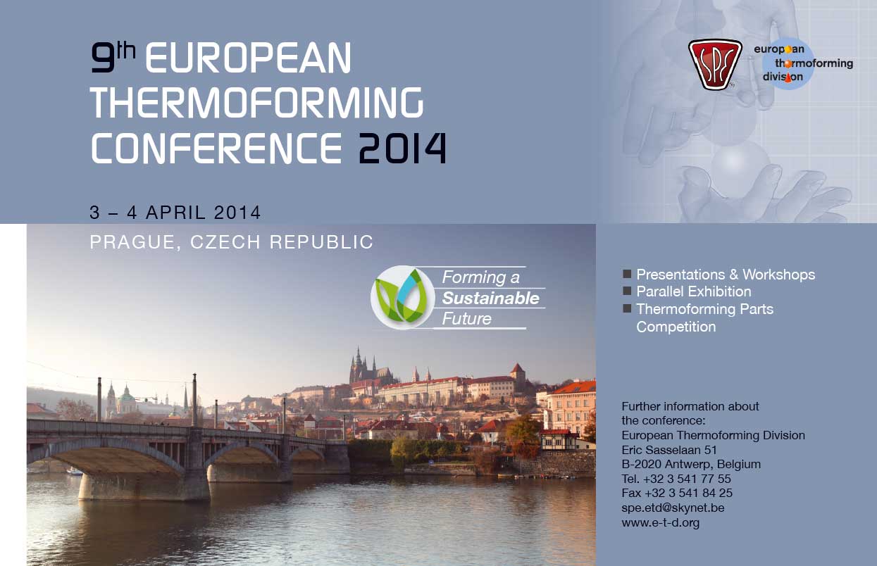 Our company's General Manager Yavuz Eroğlu will also make a presentation , SPE ( Society of plastic Engineers) 9. The Thermoform conference will be held in Prague, Czech Republic on 3-4 April 2014.