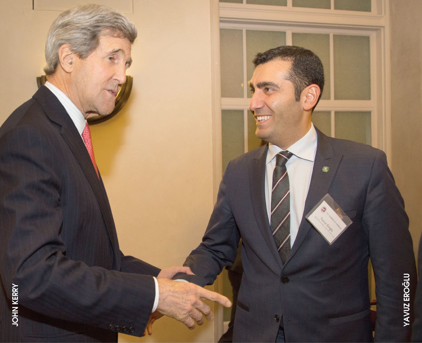 SEM plastic chairman and Pagev Chairman Yavuz Eroglu met with John Kerry and told about Turkish Entrepreneurship.